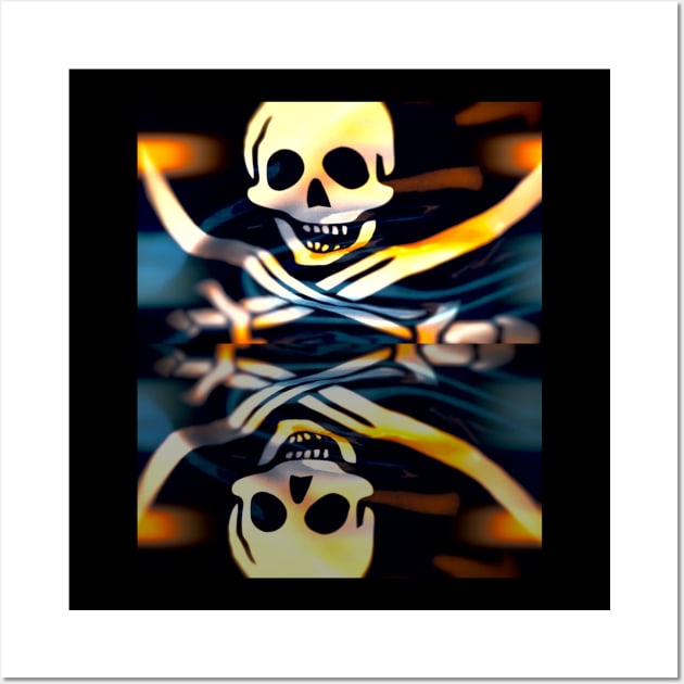 PIRATE FLAG WITH REFLECTIVE PIRATE FLAG Wall Art by KutieKoot T's